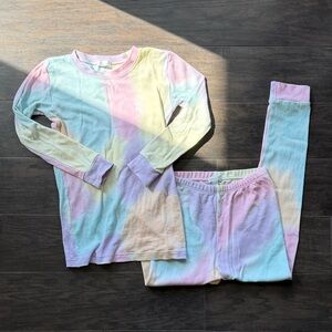 Noomie Kids Pajama Set in Pastel Rainbow